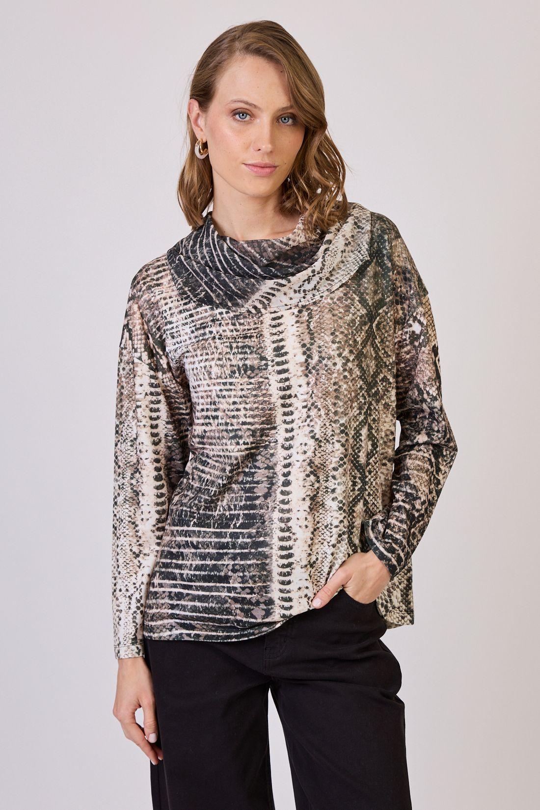 Polera Estamplado Café Cod 2726106-1