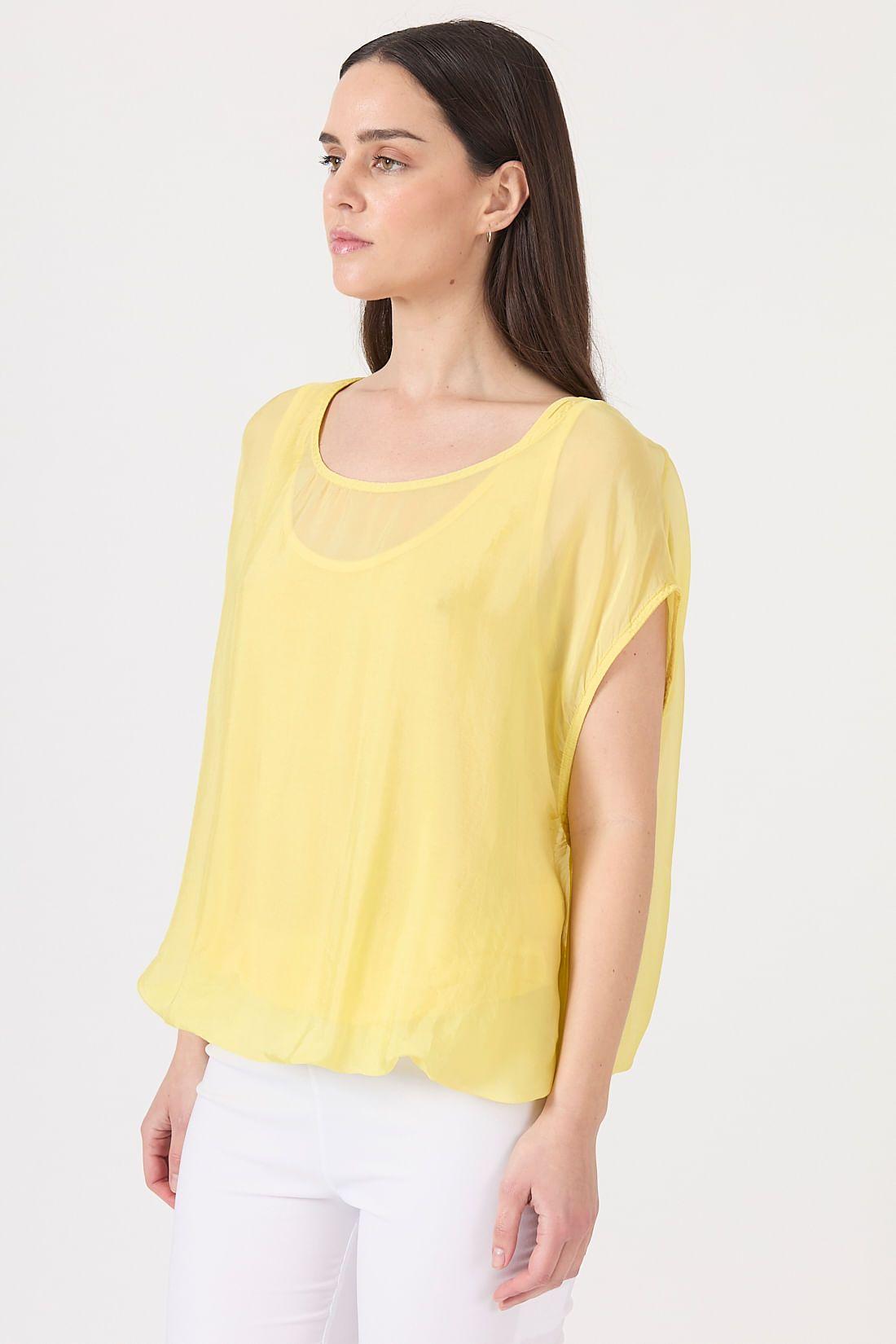 Blusa con seda amarilla 1184-2