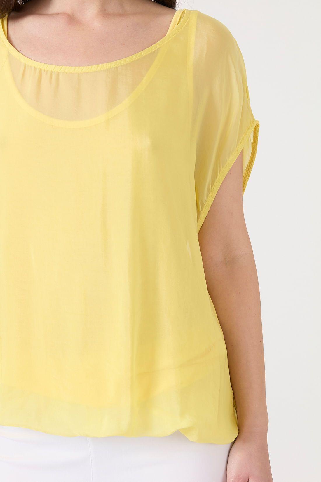 Blusa con seda amarilla 1184-4
