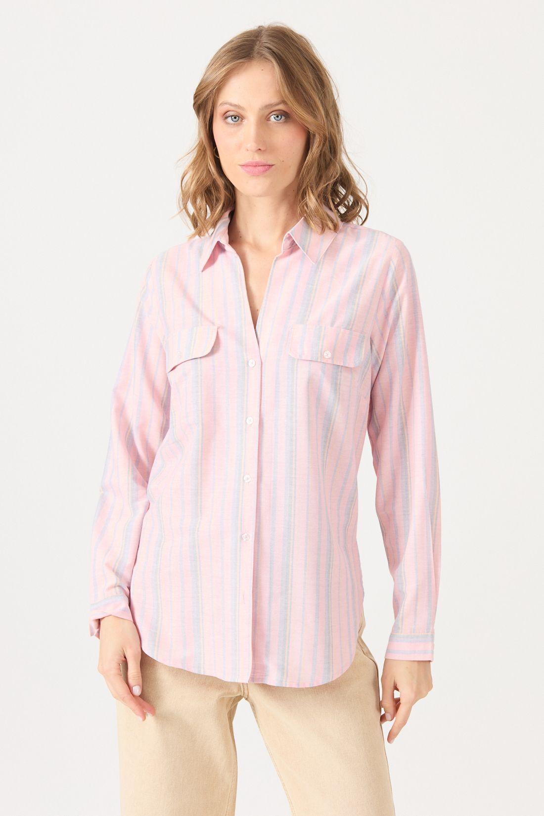 Blusa Con Rayas Rosa Cod 4520796-1