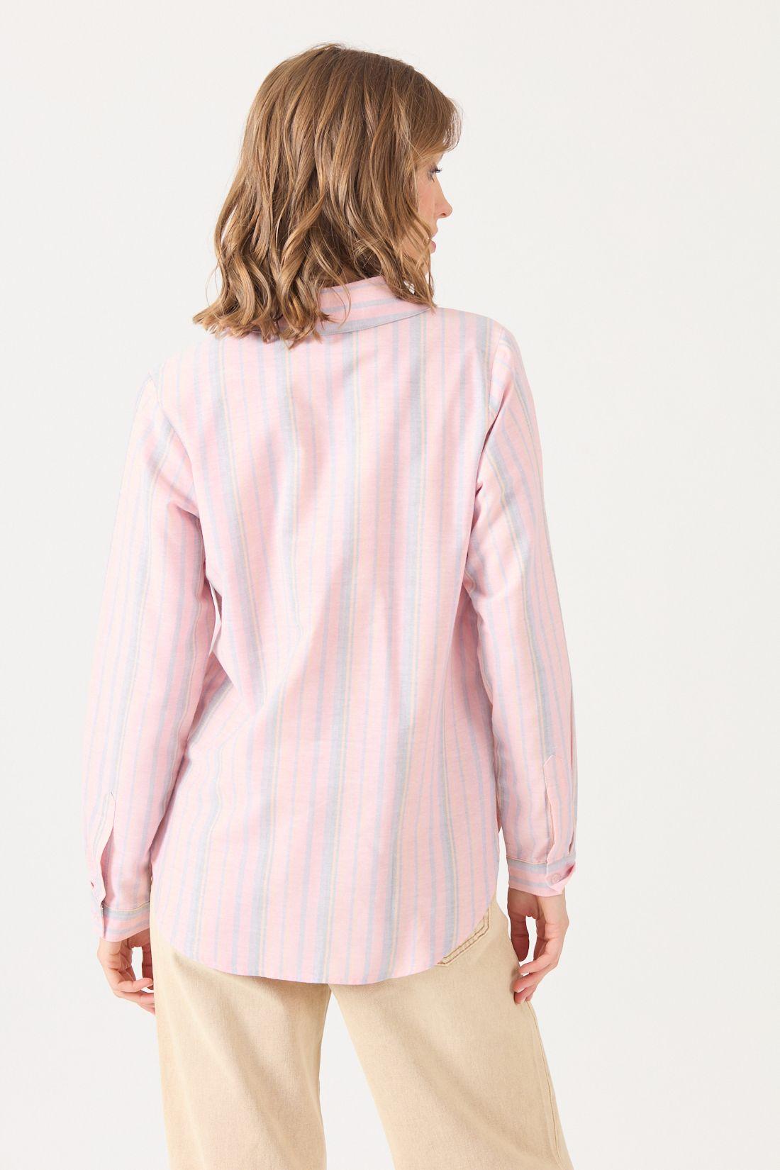 Blusa Con Rayas Rosa Cod 4520796-3