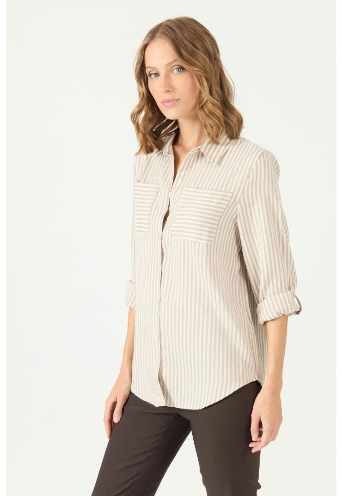 Blusa beige rayas PRIVILEGE 2350-3