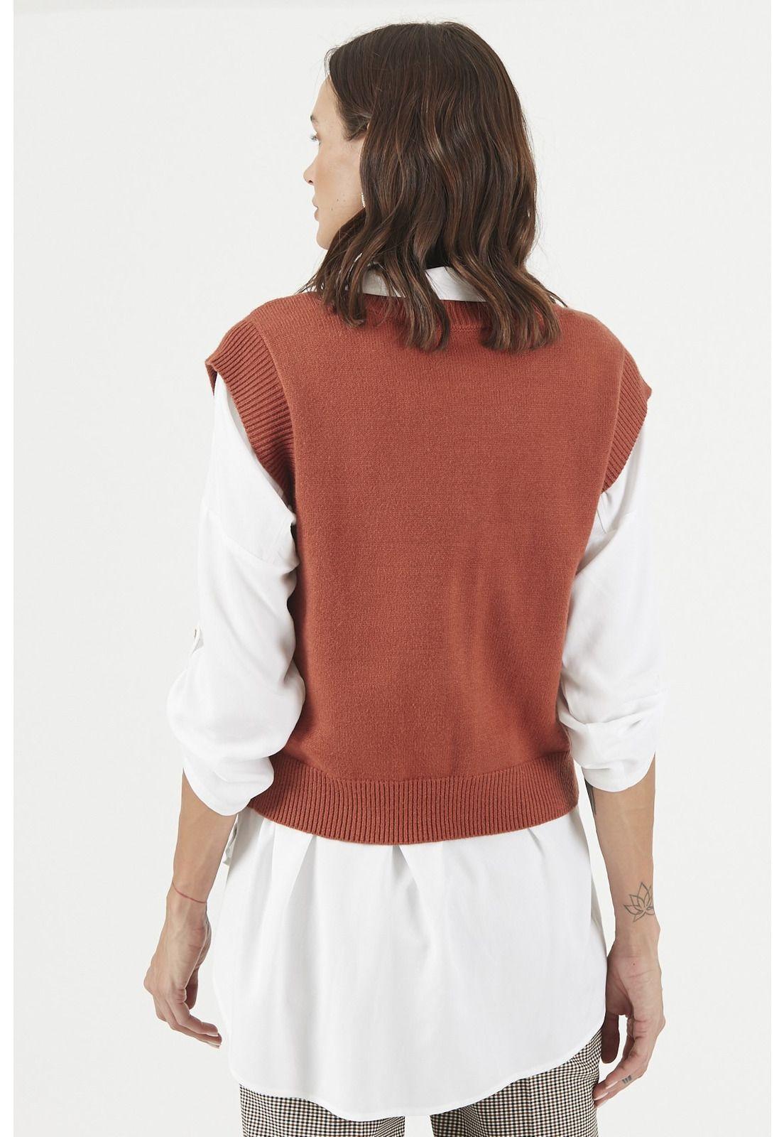 Sweater terracota diseno trenzas-4