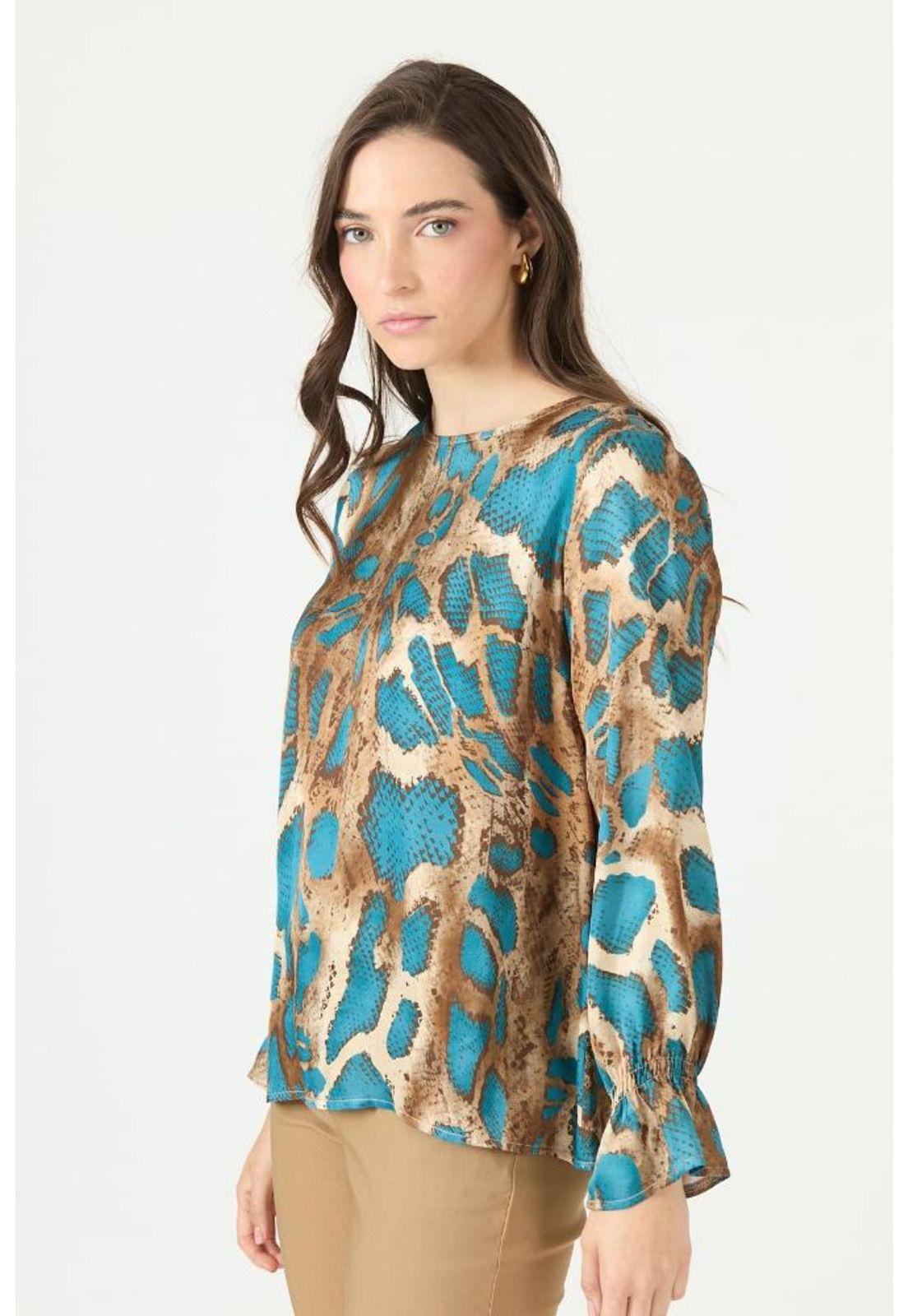 Blusa camel estampada PRIVILEGE 2380-3