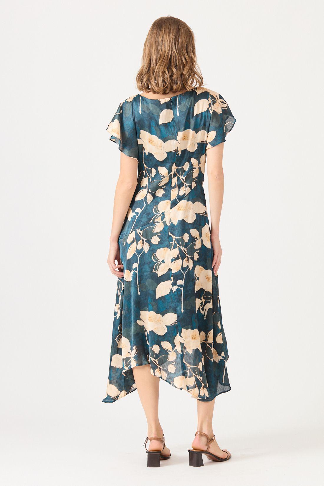 Vestido Estamplado Petroleo Cod 0702306-3