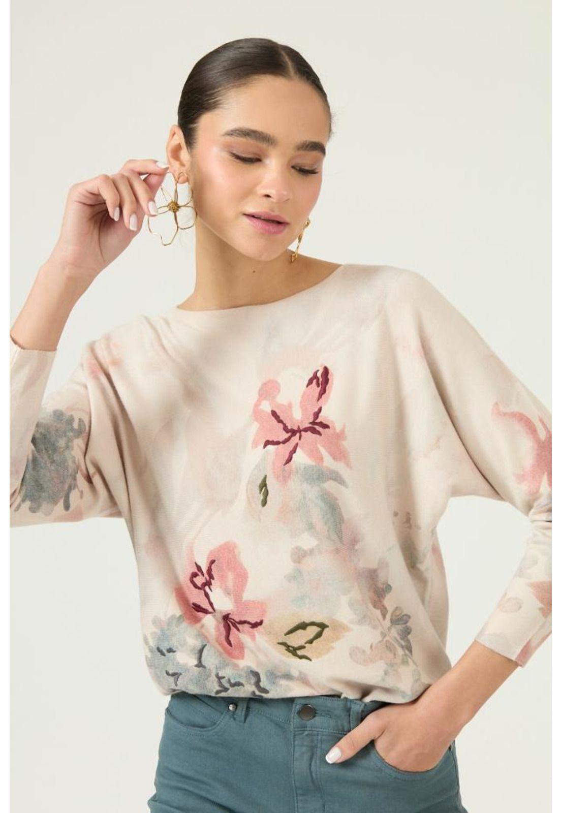 Sweater crudo flores PRIVILEGE 2931-0