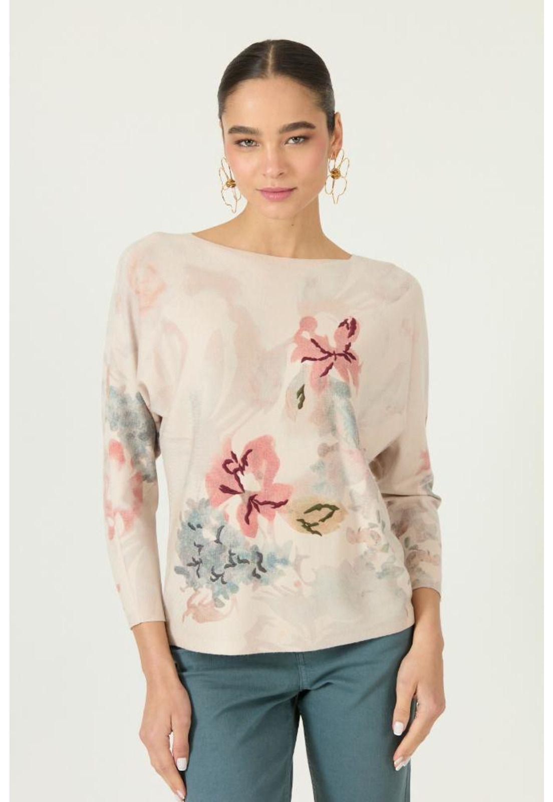 Sweater crudo flores PRIVILEGE 2931-1