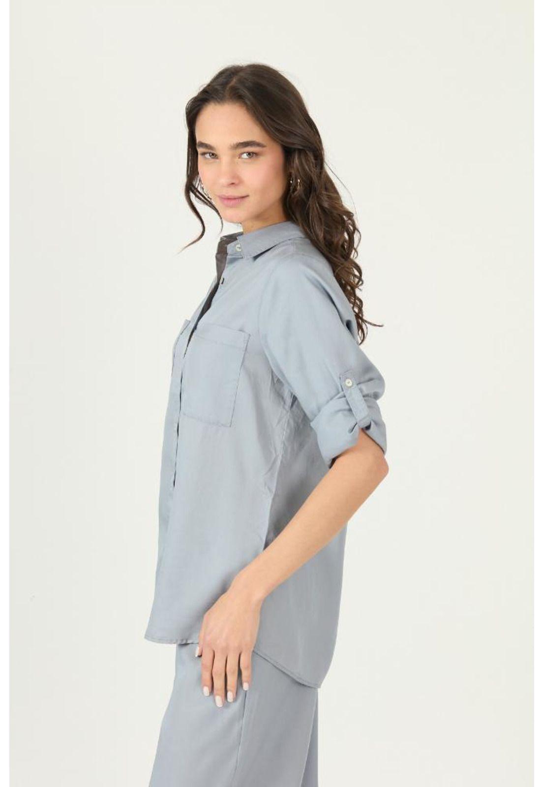 Blusa de lyocell celeste PRIVILEGE 2909-3
