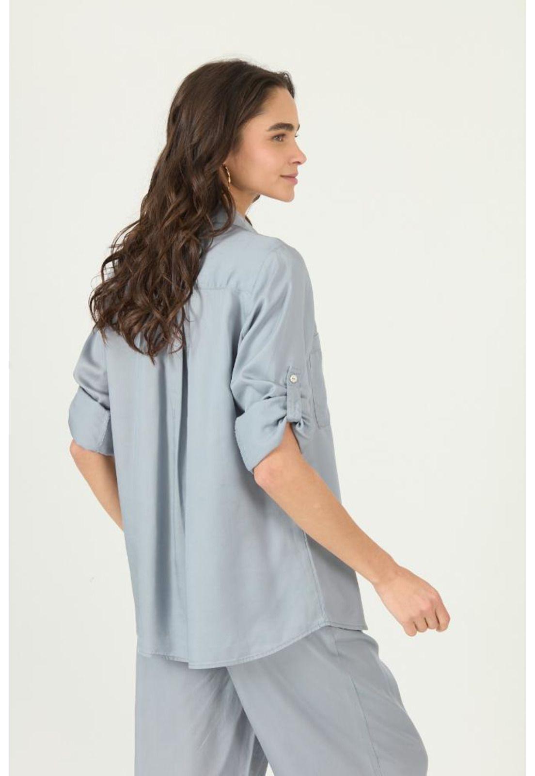 Blusa de lyocell celeste PRIVILEGE 2909-4