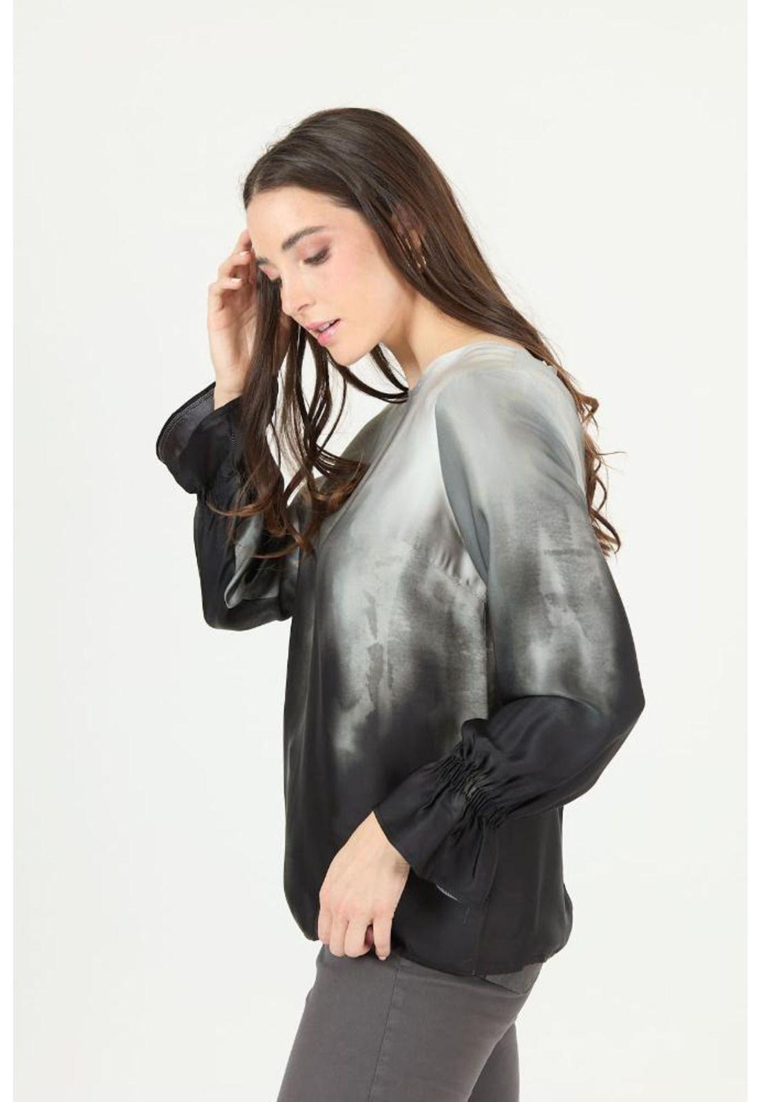 Blusa gris estampada PRIVILEGE 2381-2