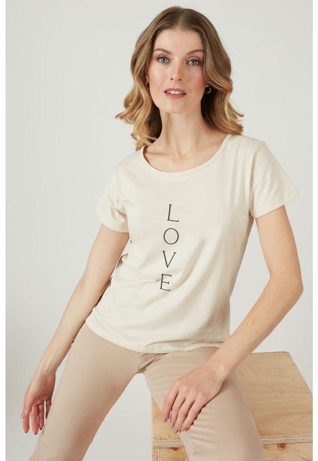 Polera con algodon pima beige PRIVILEGE 2092-0