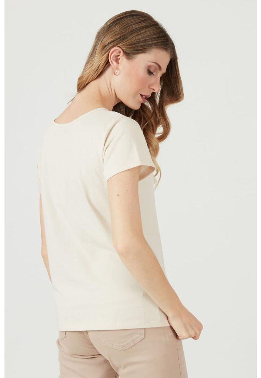 Polera con algodon pima beige PRIVILEGE 2092-2