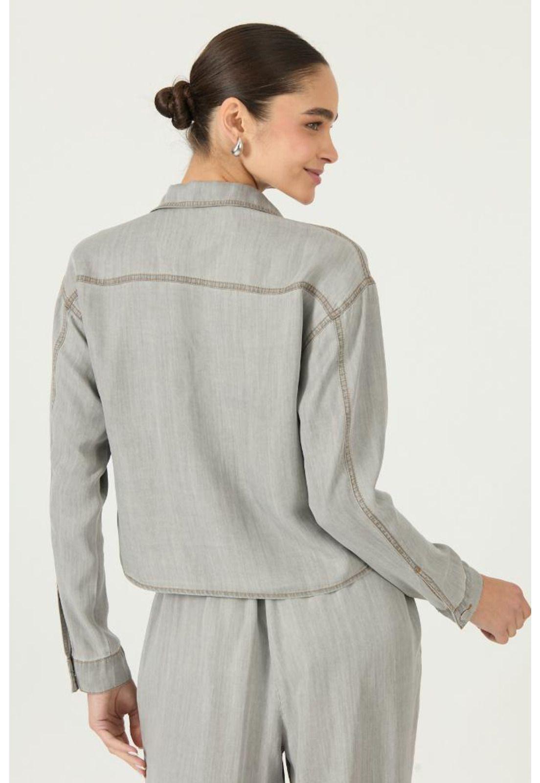 Chaqueta de lyocell gris claro PRIVILEGE 2849-3
