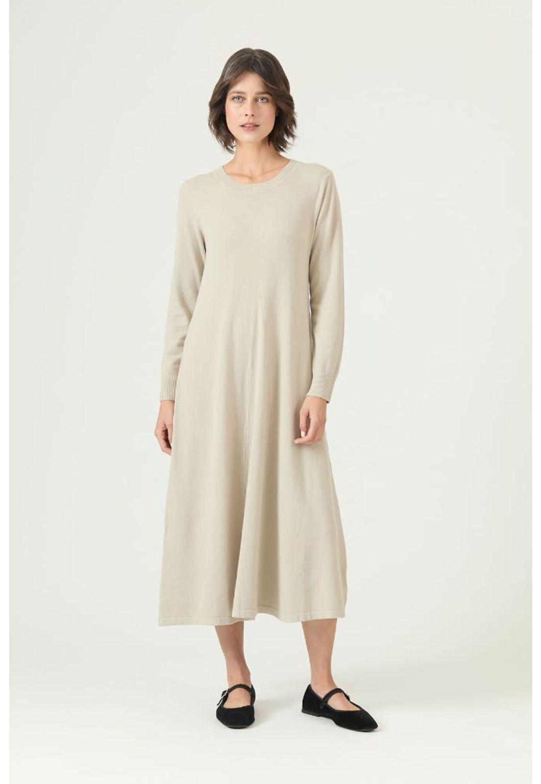 Vestido beige PRIVILEGE 2634-2