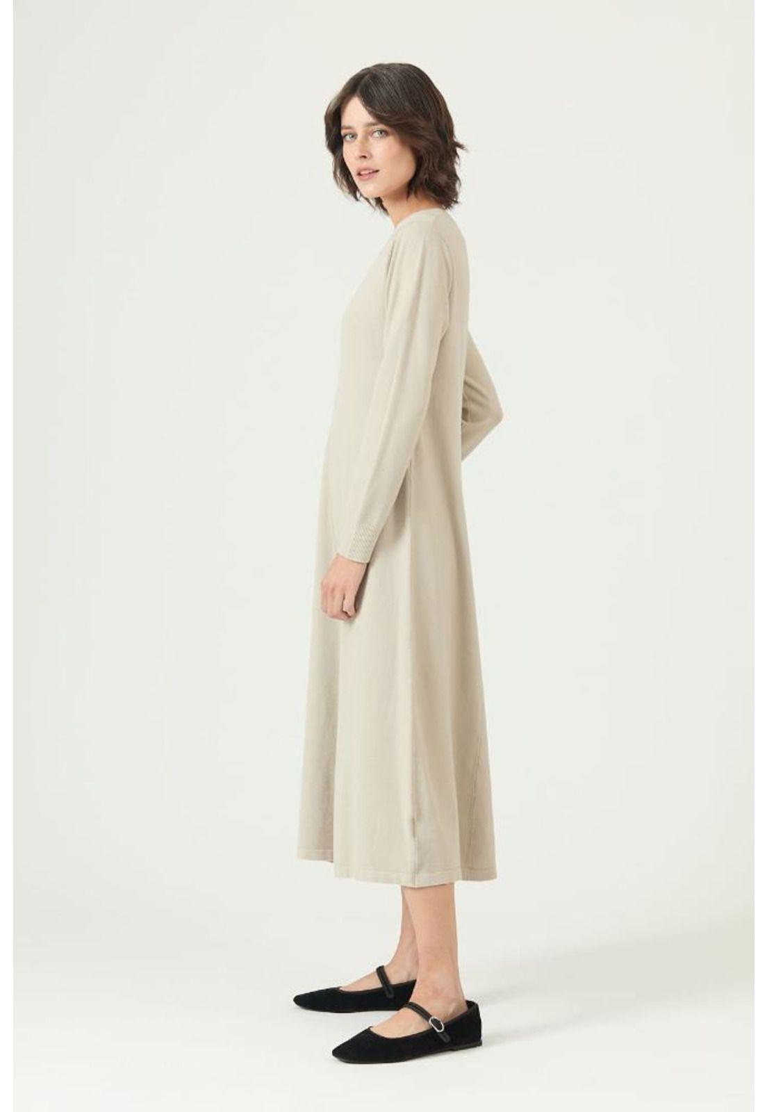 Vestido beige PRIVILEGE 2634-3
