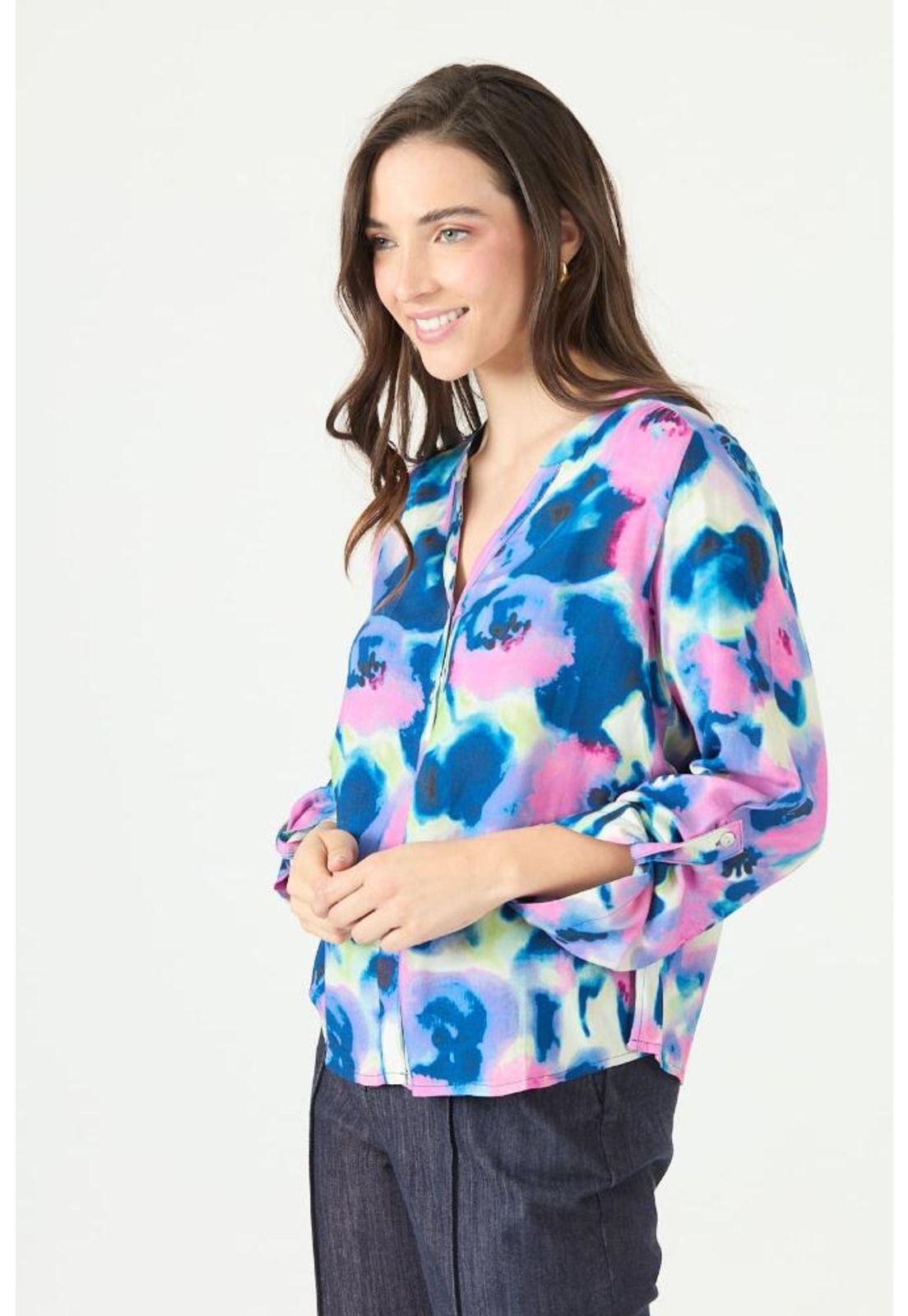 Blusa fucsia estampada PRIVILEGE 2355-3