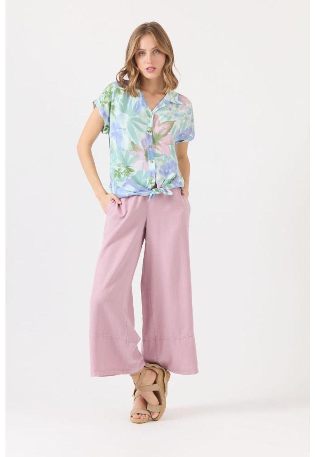 Pantalon de tencel wide leg lavanda PRIVILEGE 1488-0