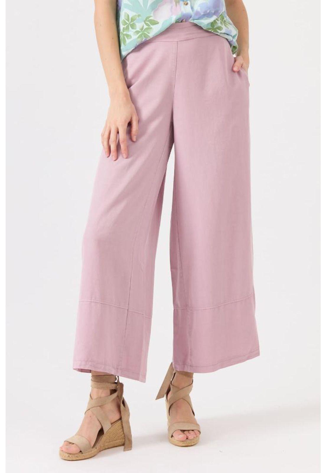 Pantalon de tencel wide leg lavanda PRIVILEGE 1488-1