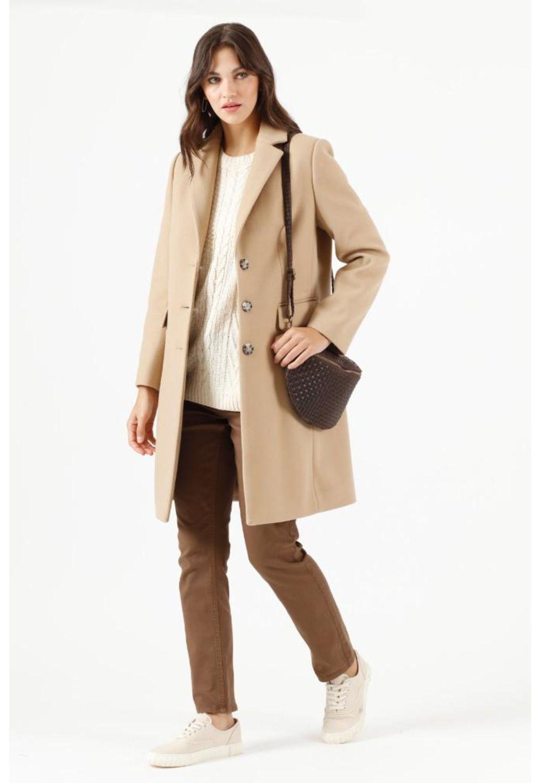 Abrigo beige PRIVILEGE 376-2