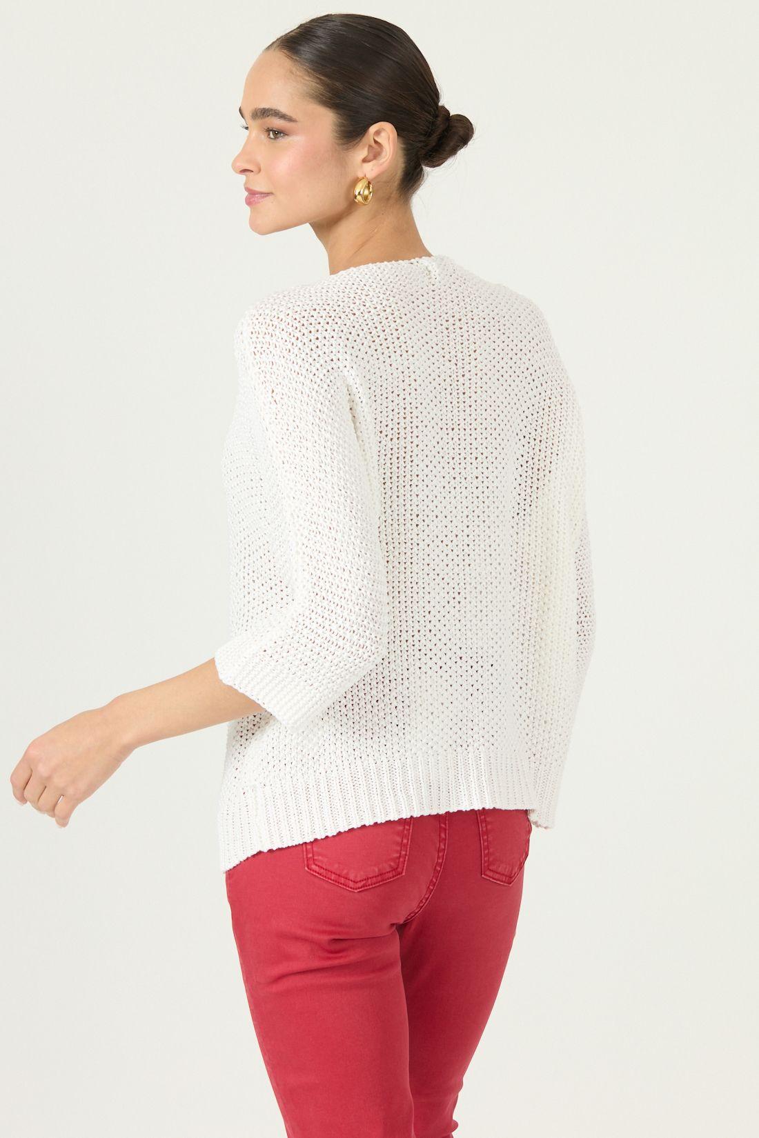 Sweater Blanco Trenzas Cod 5406325-4