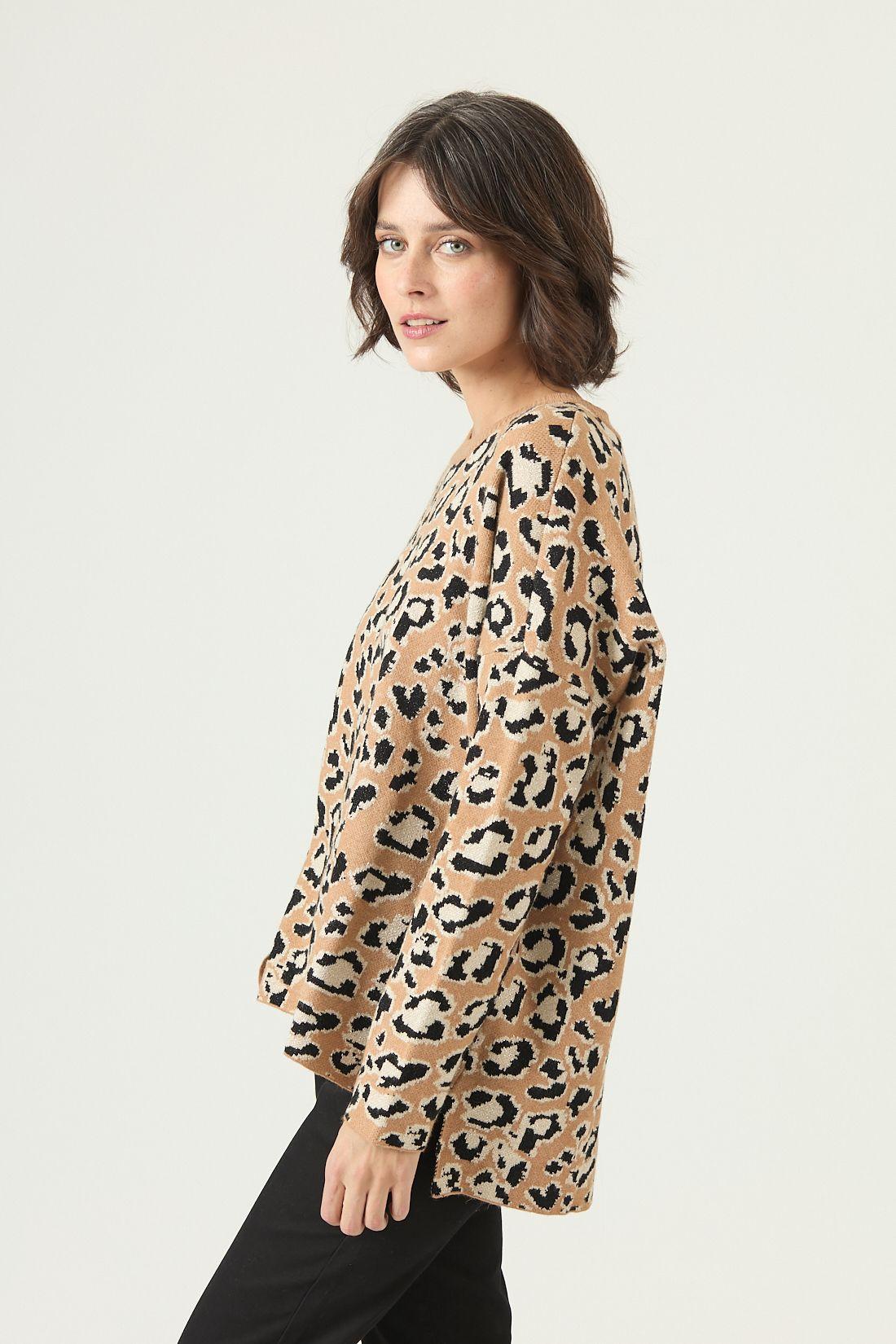 Sweater camel animal print 2659-3