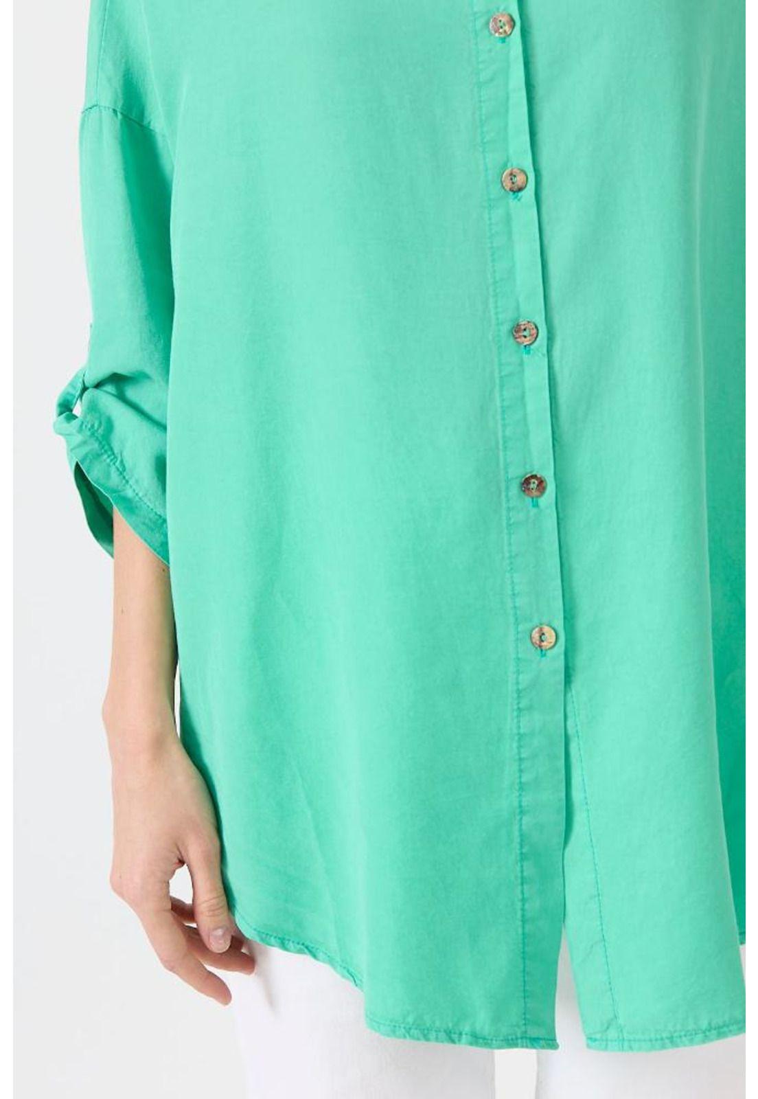 Blusa de tencel verde esmeralda PRIVILEGE 1508-4