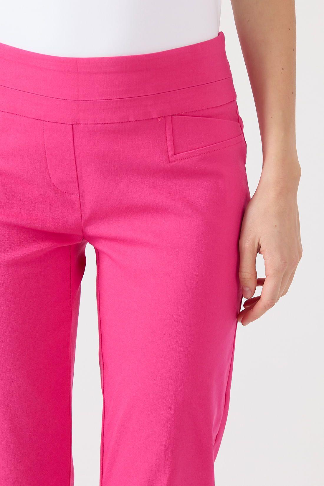 Pantalon regular fucsia 345-2