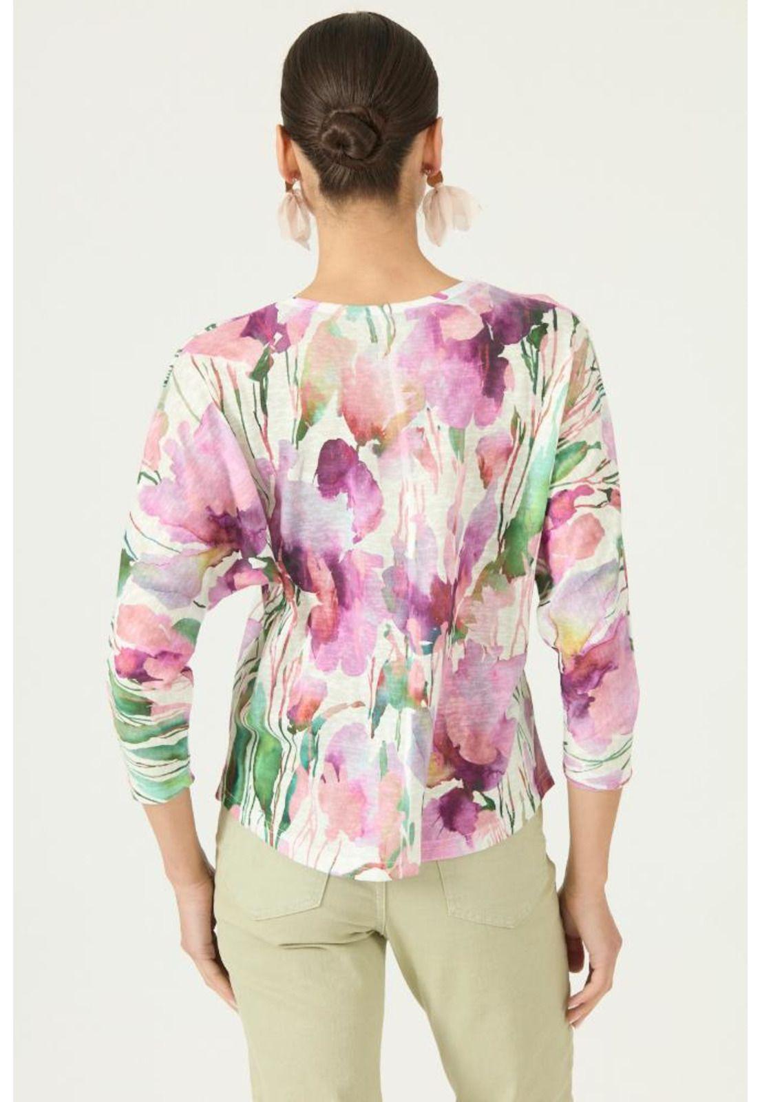 Polera rosa flores PRIVILEGE 2866-4