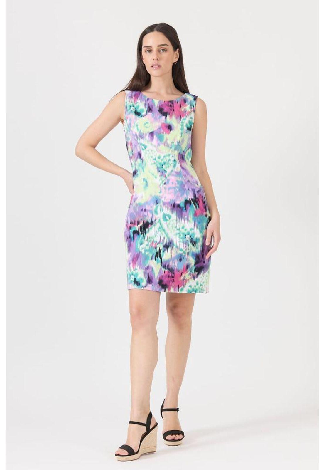 Vestido lila estampado PRIVILEGE 1139-0