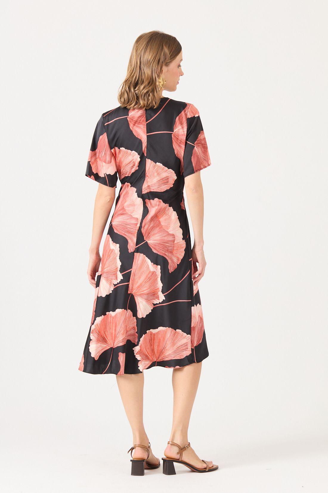 Vestido Estamplado Negro Cod 0702326-4