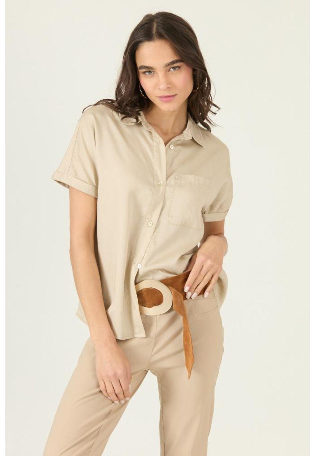 Blusa de lyocell beige PRIVILEGE 2912-0
