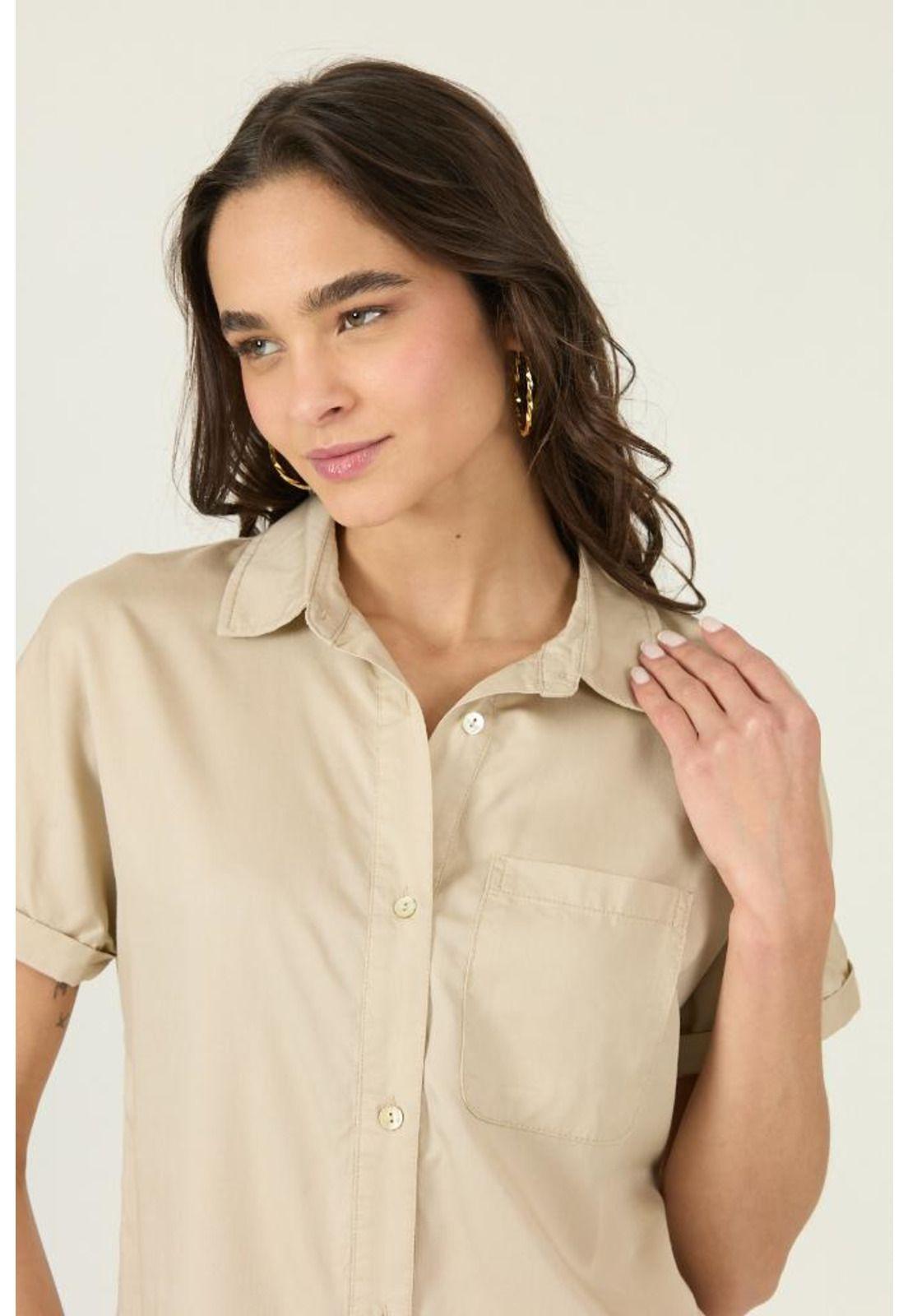 Blusa de lyocell beige PRIVILEGE 2912-2