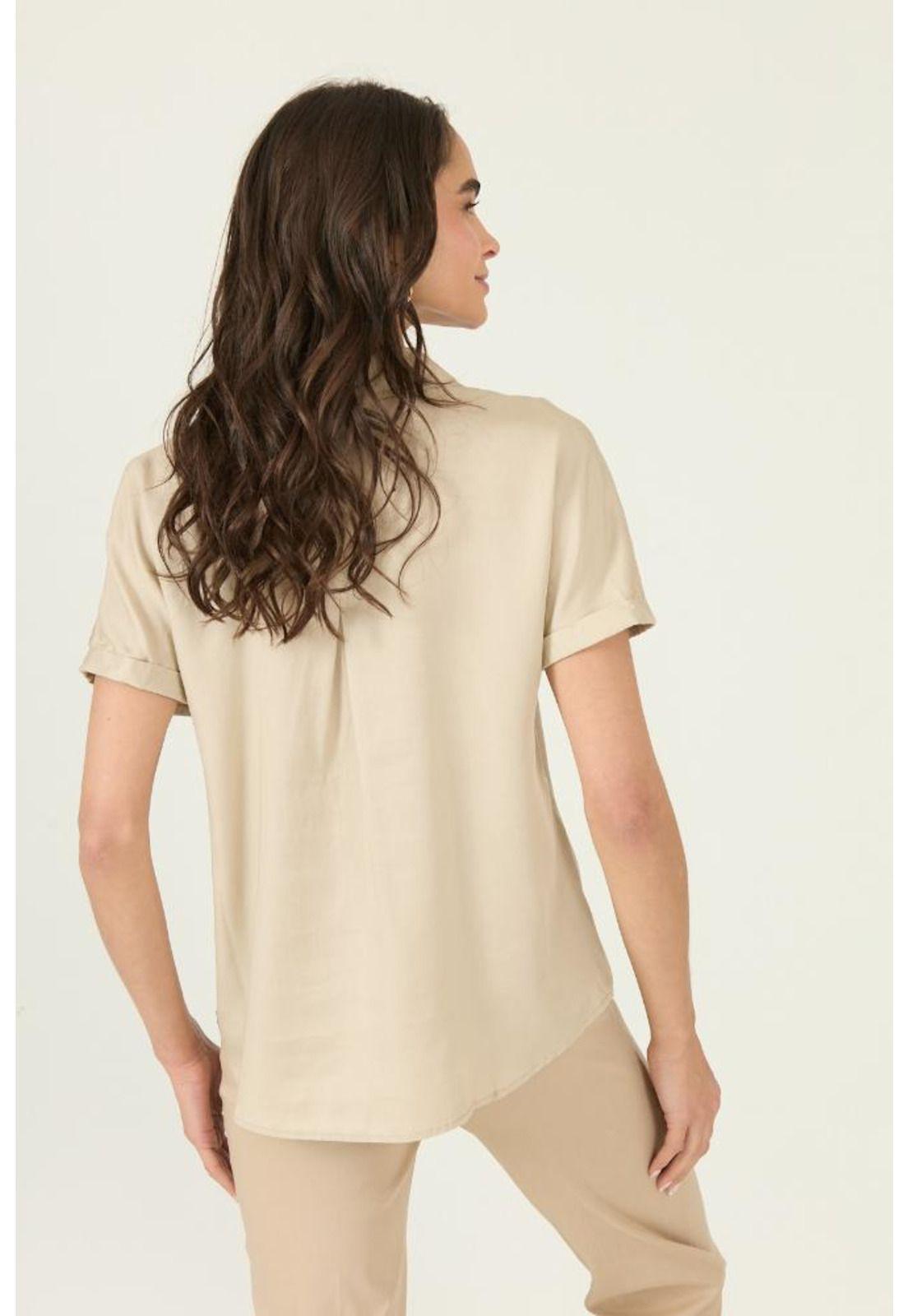 Blusa de lyocell beige PRIVILEGE 2912-4