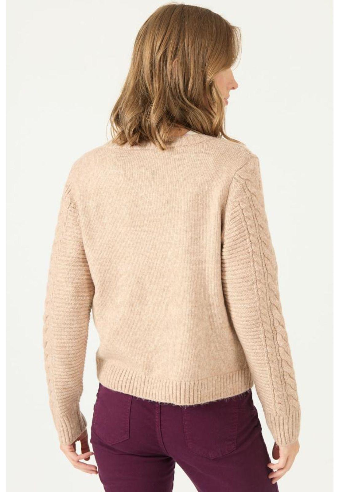 Cardigan caramelo trenzado PRIVILEGE 2216-4