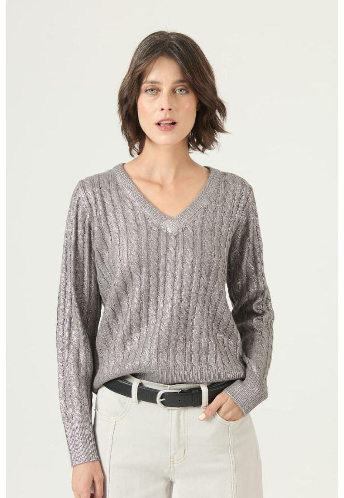Sweater plata trenzas PRIVILEGE 2653-2