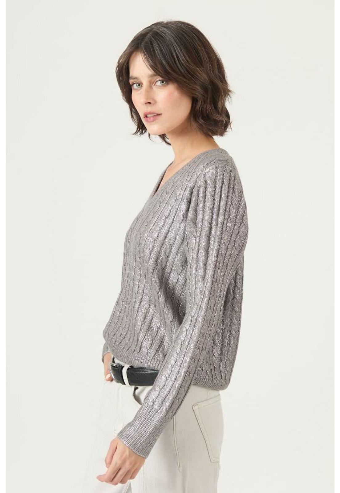 Sweater plata trenzas PRIVILEGE 2653-3