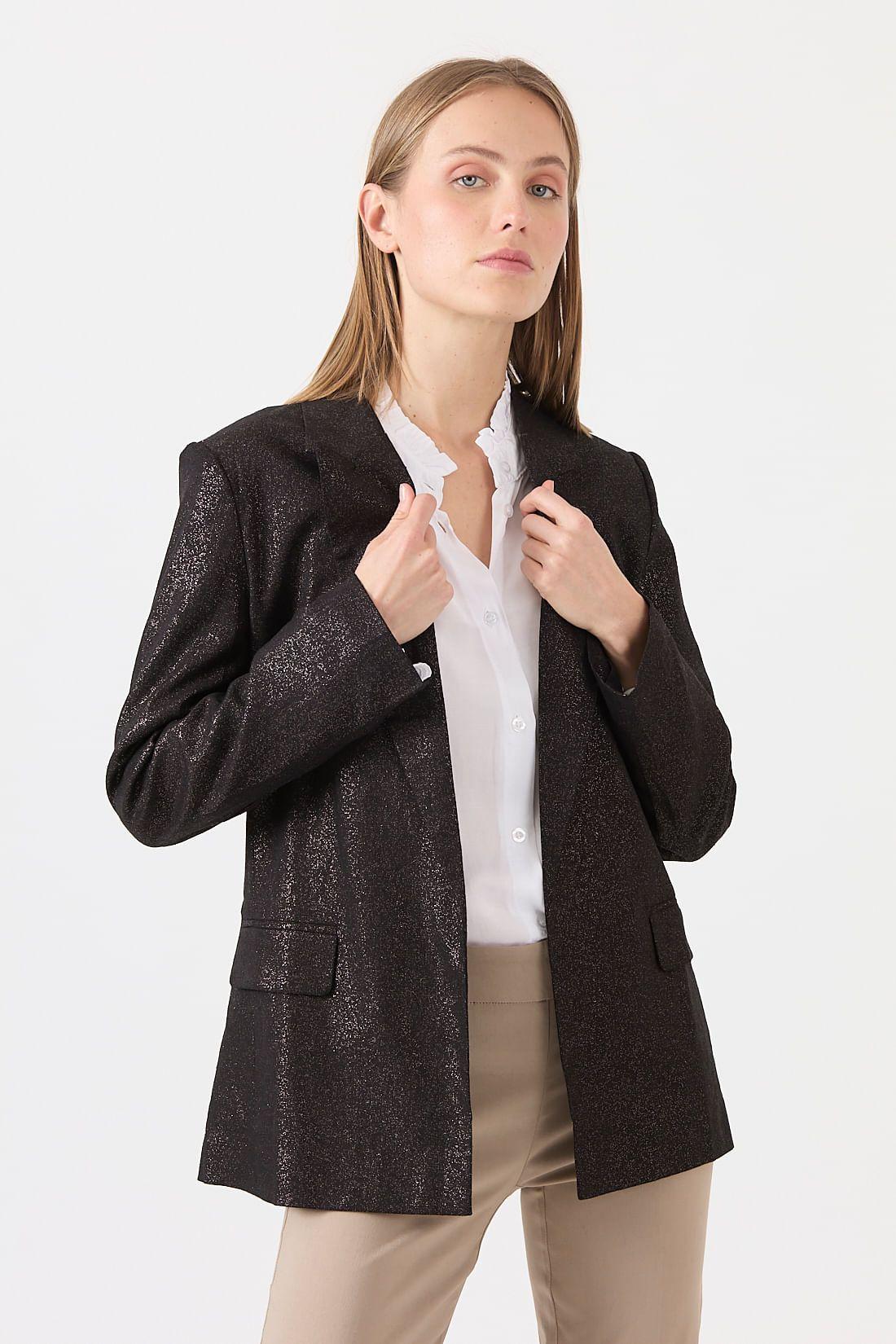 Blazer con lino negro 1271-2