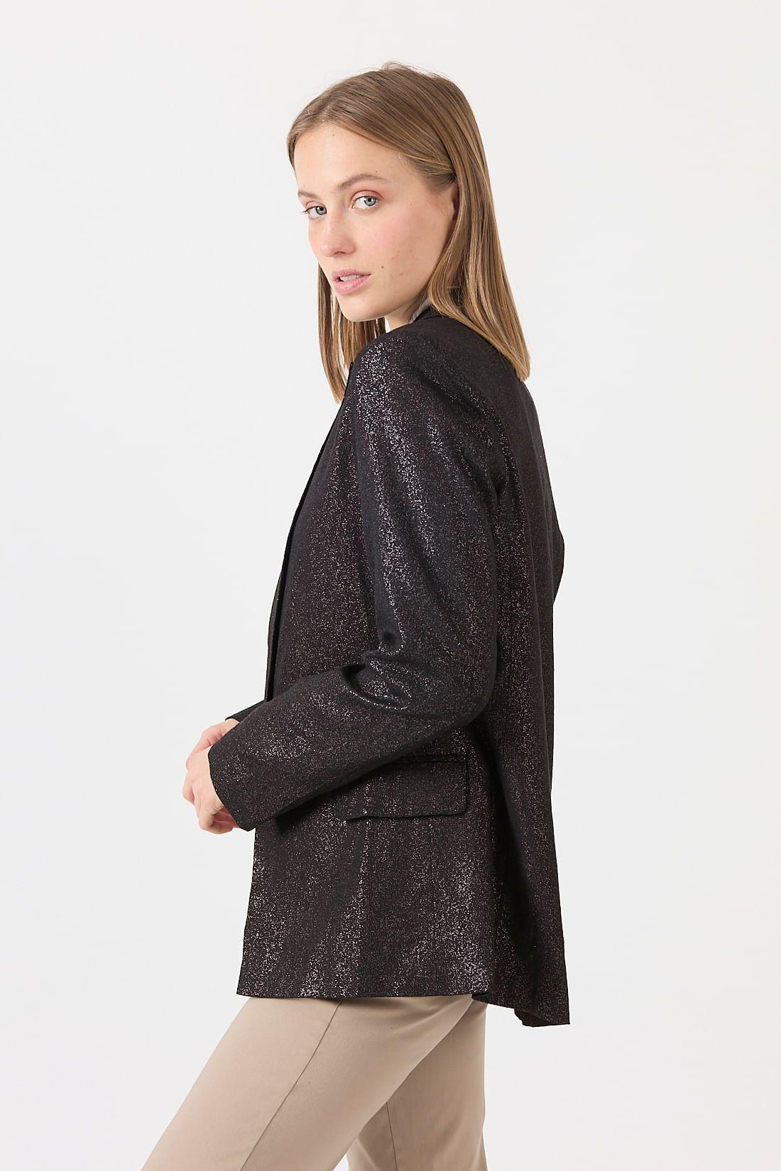 Blazer con lino negro 1271-3