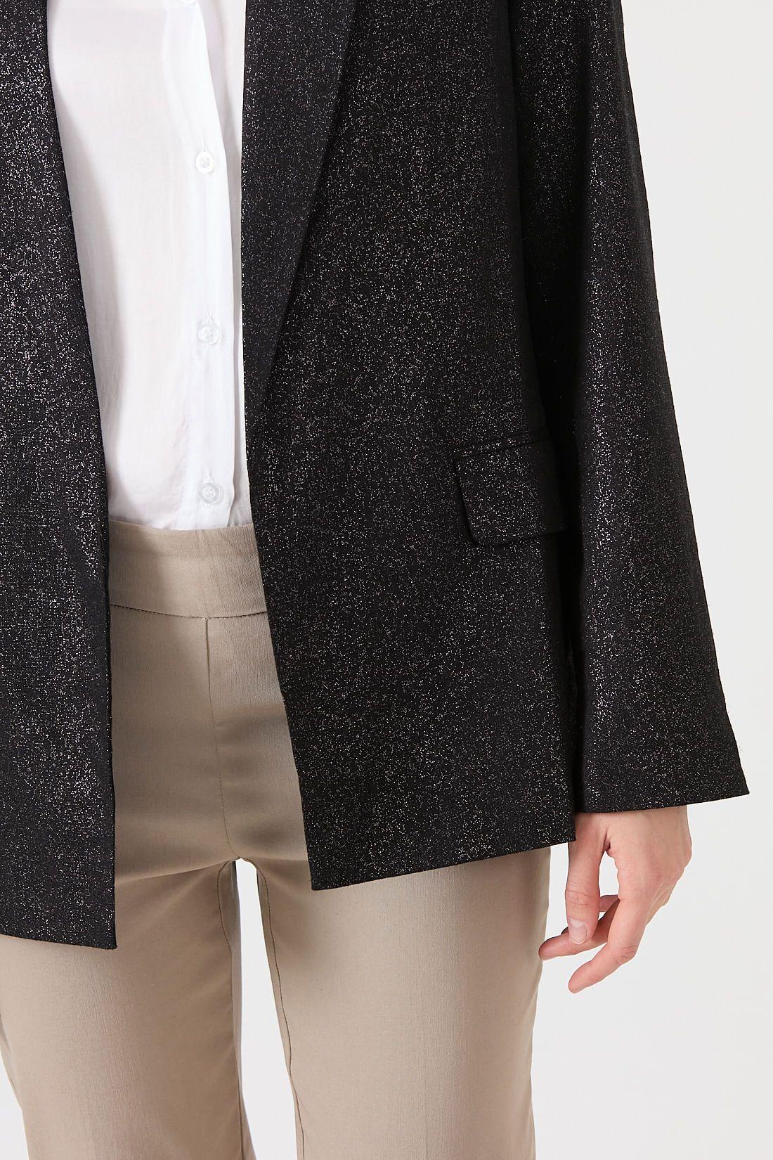 Blazer con lino negro 1271-5