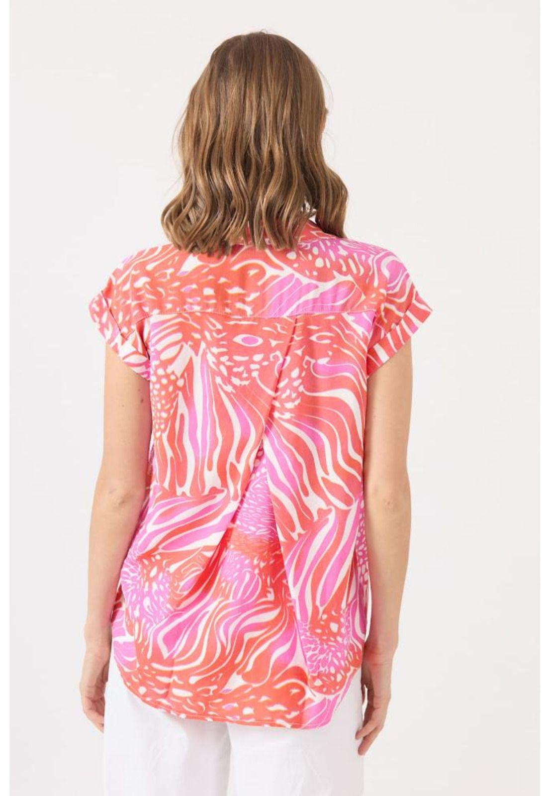 Blusa fucsia estampada PRIVILEGE 1627-3