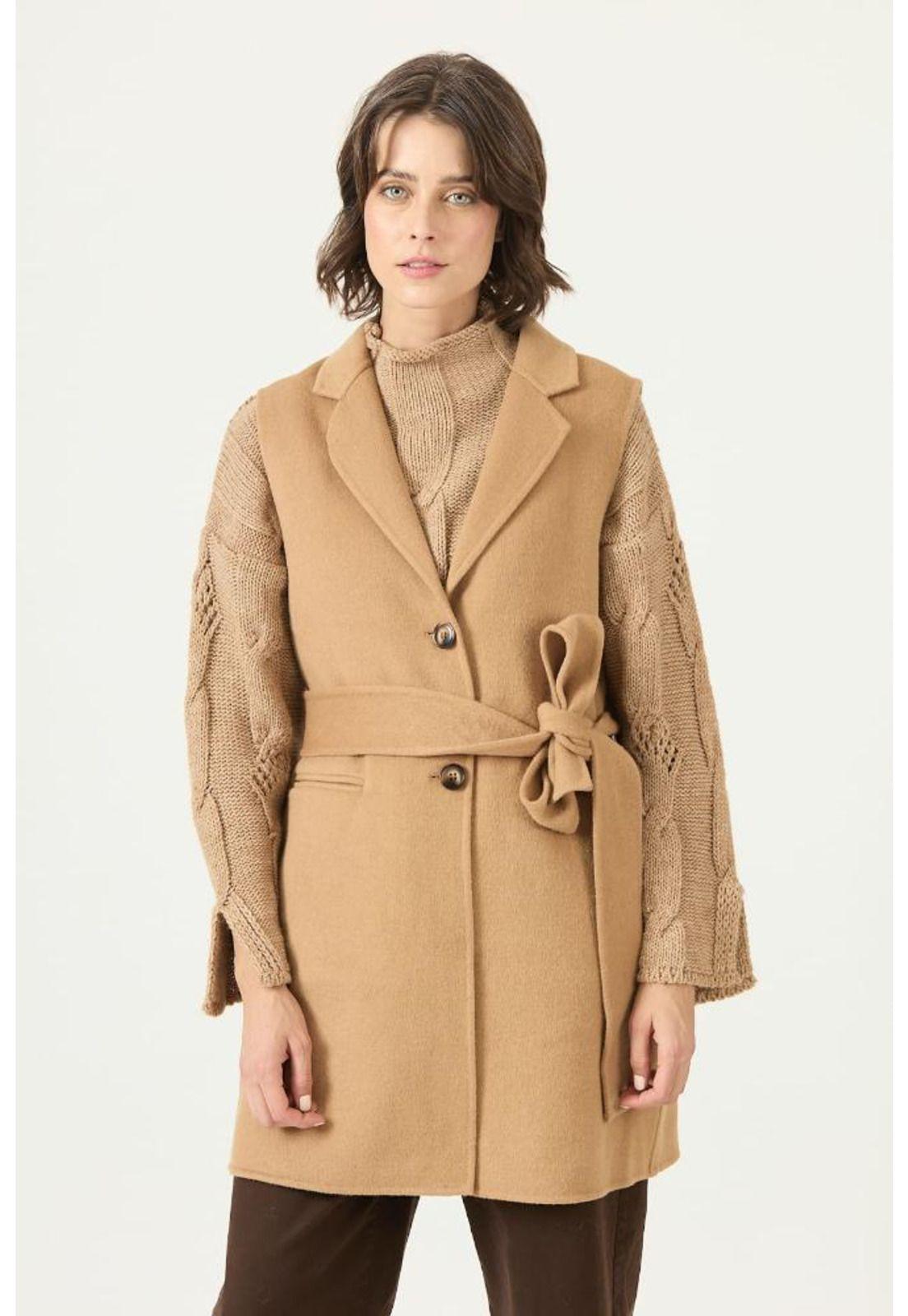 Abrigo con wool blend camel PRIVILEGE 2727-2