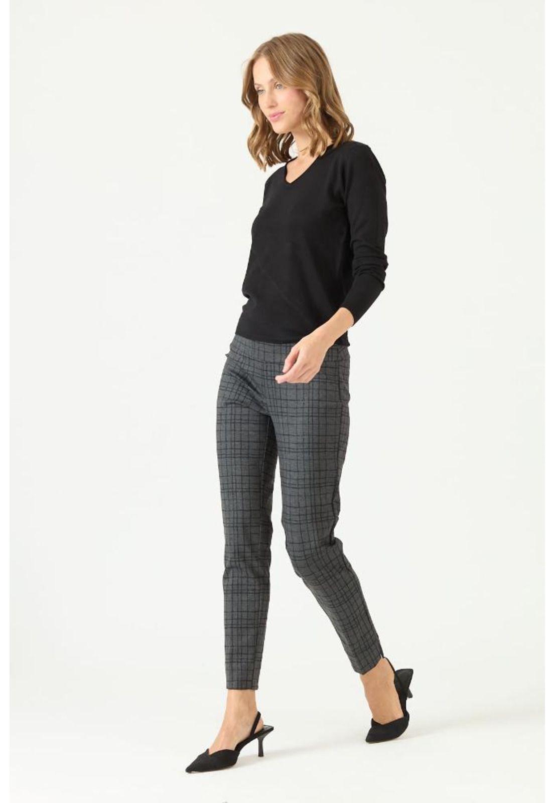 Leggings gris medio cuadros PRIVILEGE 2101-1