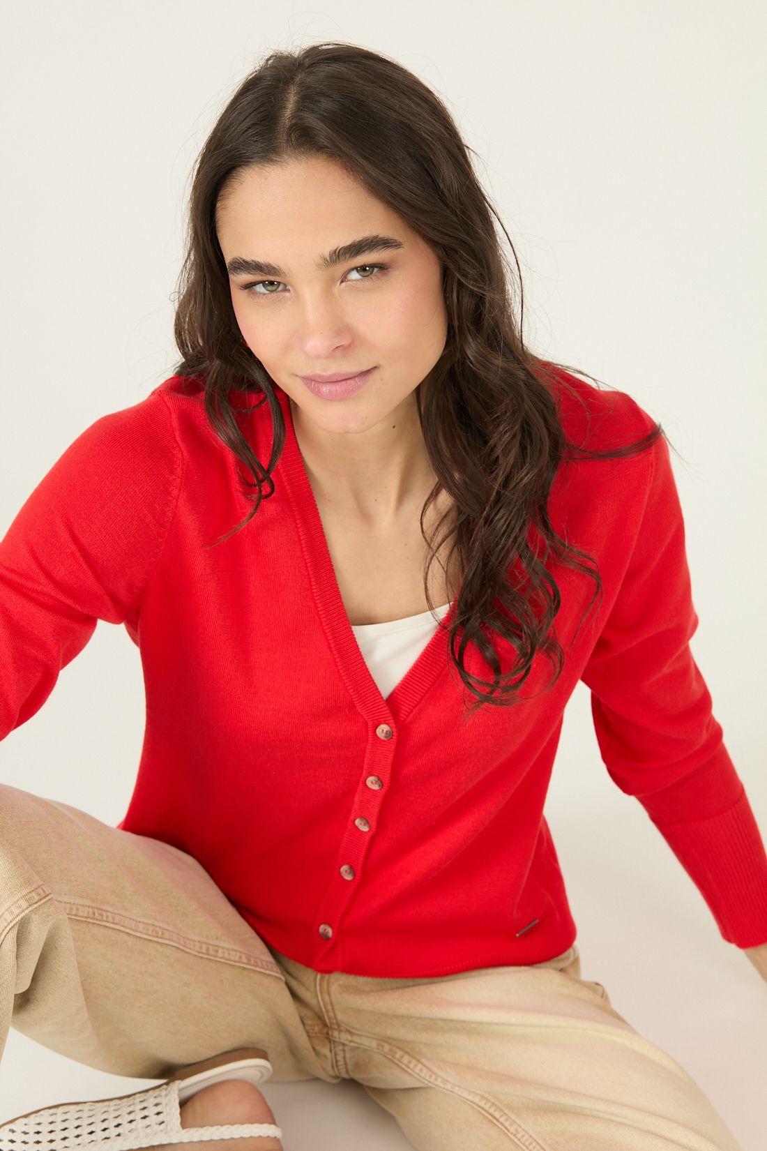 Cardigan Rojo Cod 7900445-1