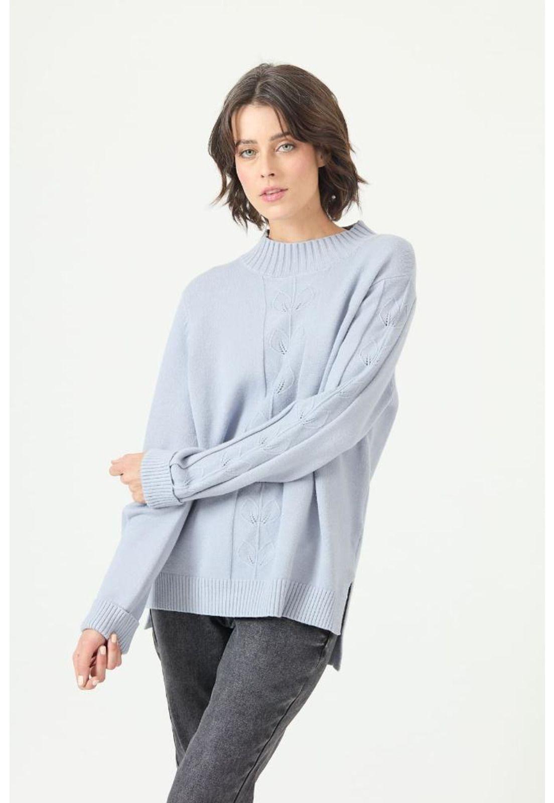 Sweater celeste flores PRIVILEGE 2772-0