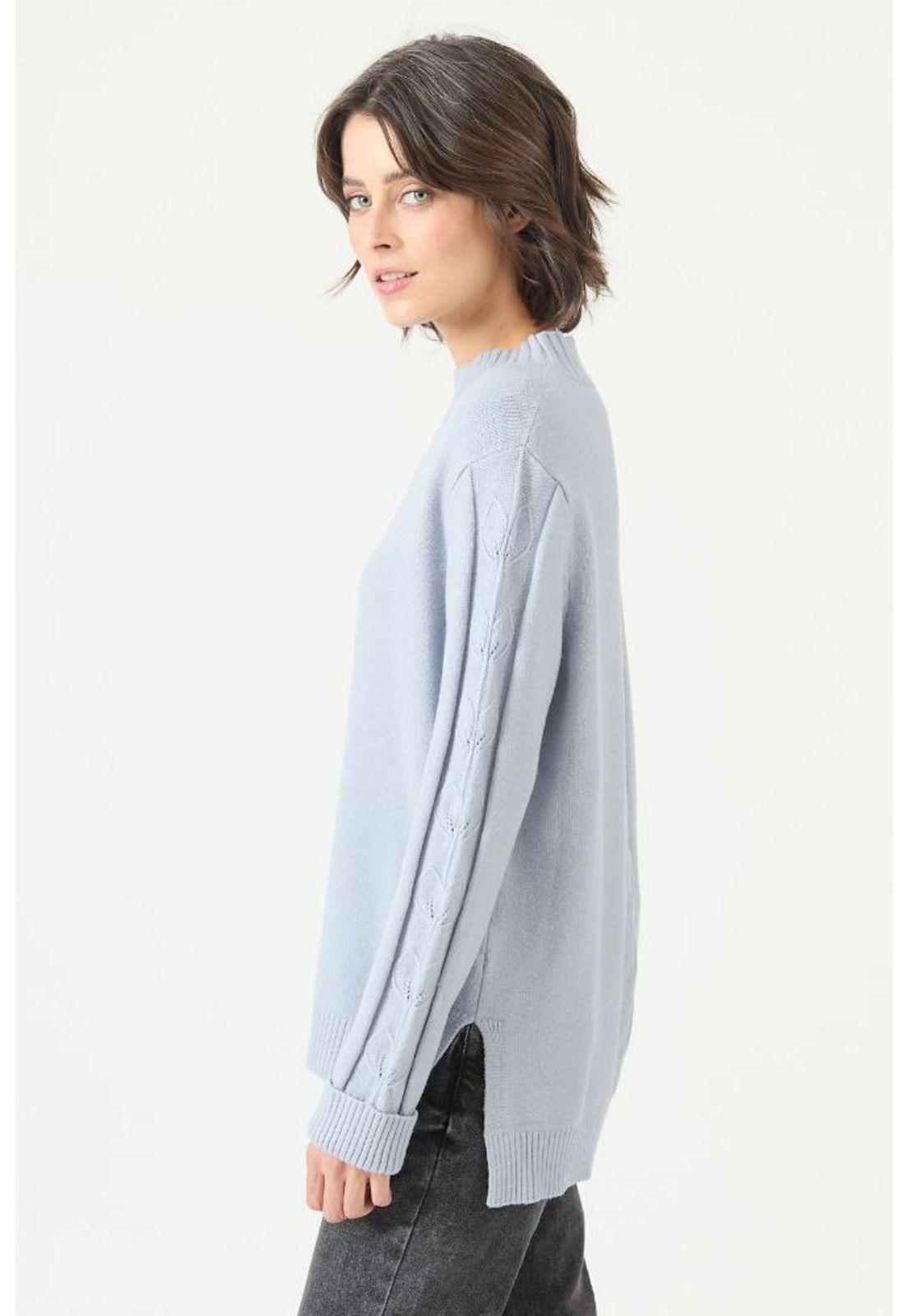 Sweater celeste flores PRIVILEGE 2772-3