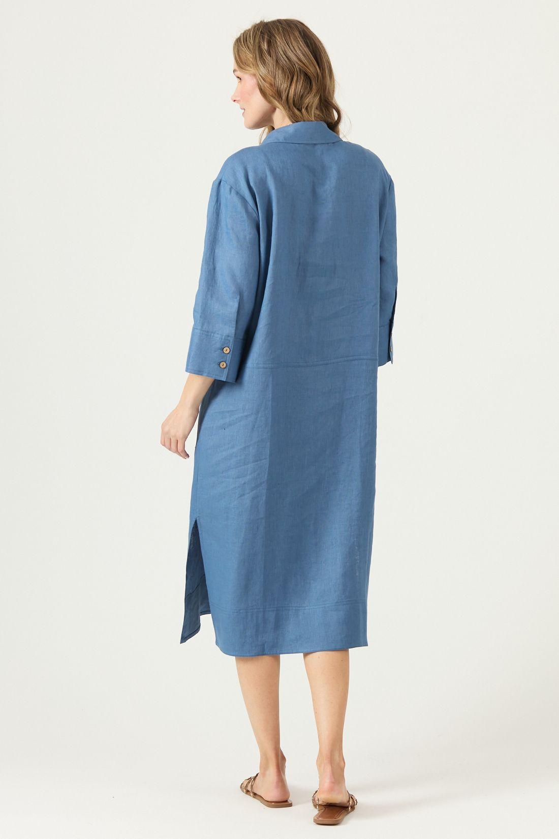 Vestido De Lino Denim Cod 4005315-3