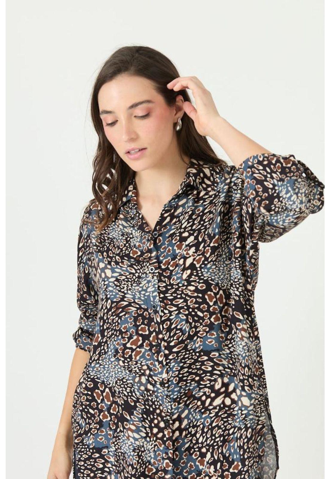 Blusa azul estampada PRIVILEGE 2397-3