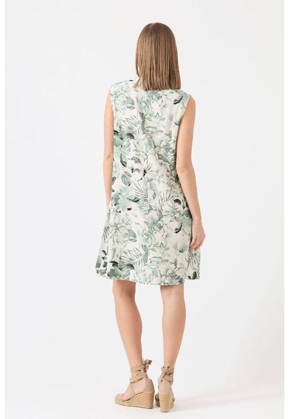 Vestido verde estampado PRIVILEGE 1142-2