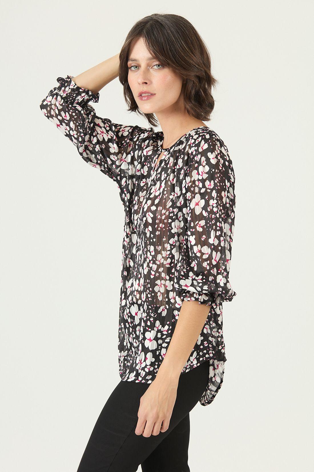 Blusa negra estampada 2638-1