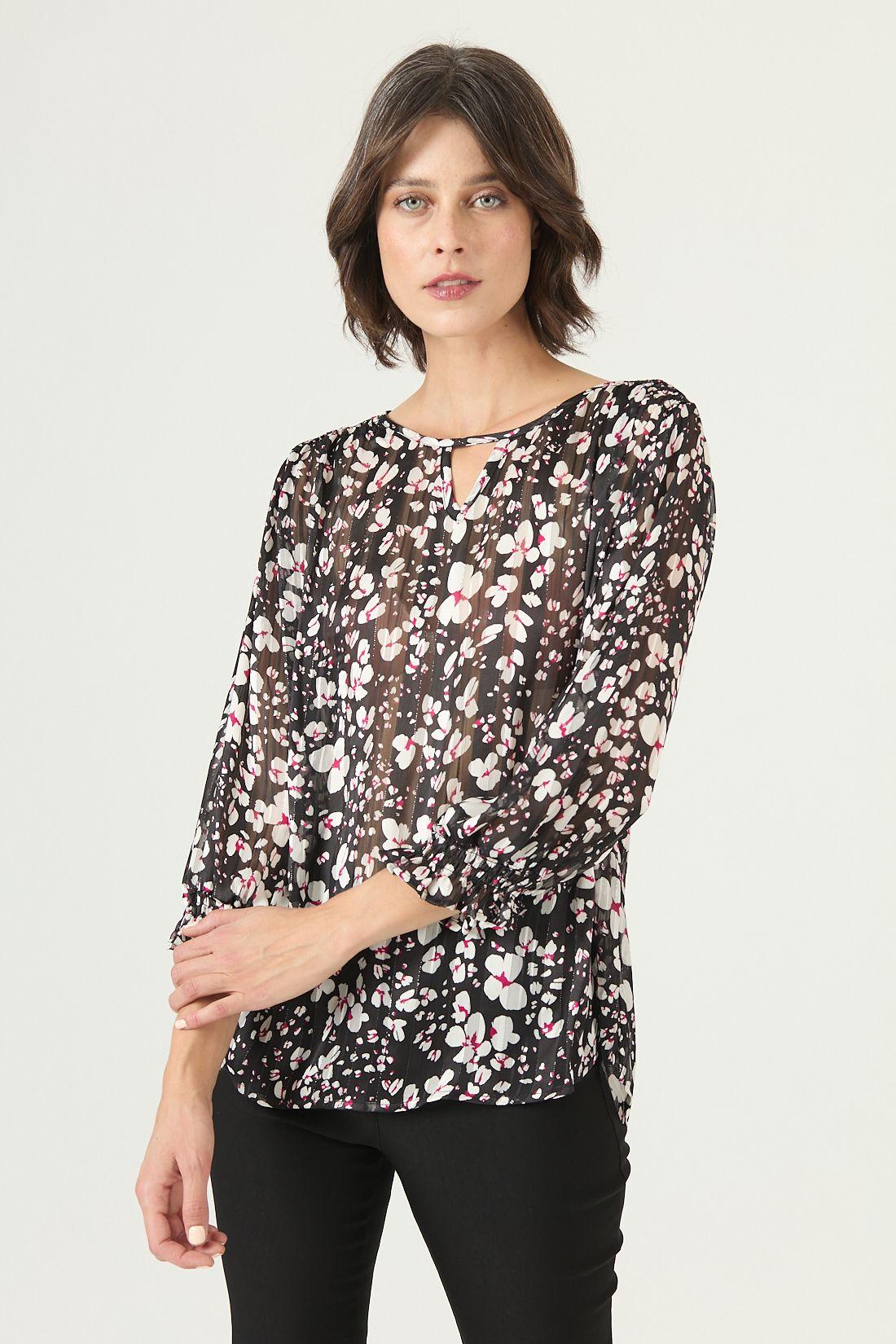 Blusa negra estampada 2638-2